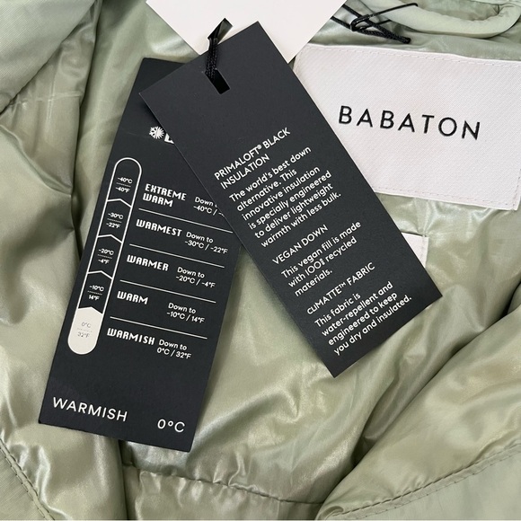 Babaton (via Aritzia) Merit Shirt Jacket Shacket Green Vegan Water Repellent L - Picture 11 of 14